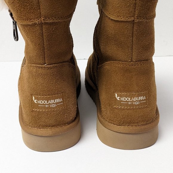 Koolaburra Aribel Short Winter Boots, Chestnut Suede, Women's 7 M - Picture 6 of 6